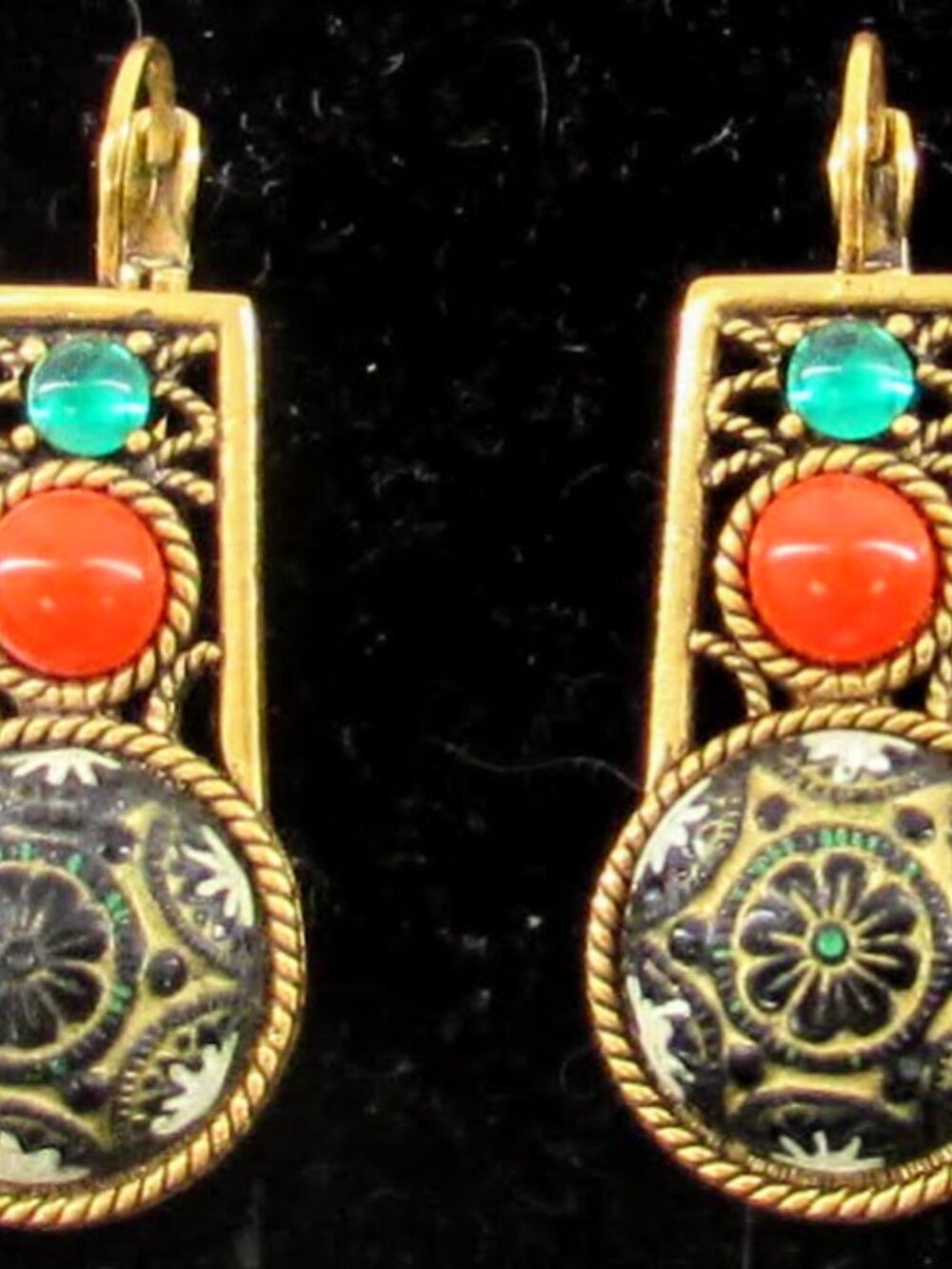 Vintage Joan Rivers Gold Tone Pierced Drop Earrings Classics Collection Dangle